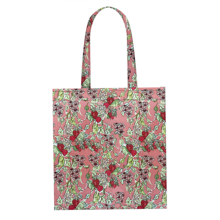 Signare Tapestry Collection - Designer Inspired Wild Strawberry Garden Flat Tote Bag 8103948 1