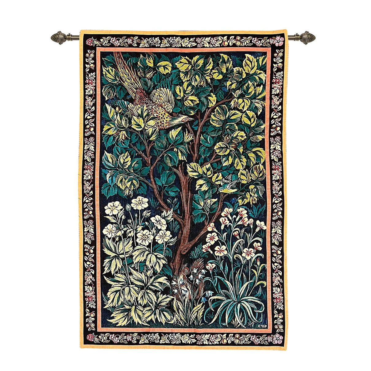 Signare Tapestry Wall Hanging-William Morris the Cock and Pheasant (Size 142x90 Cm) - Multi 7226131 0
