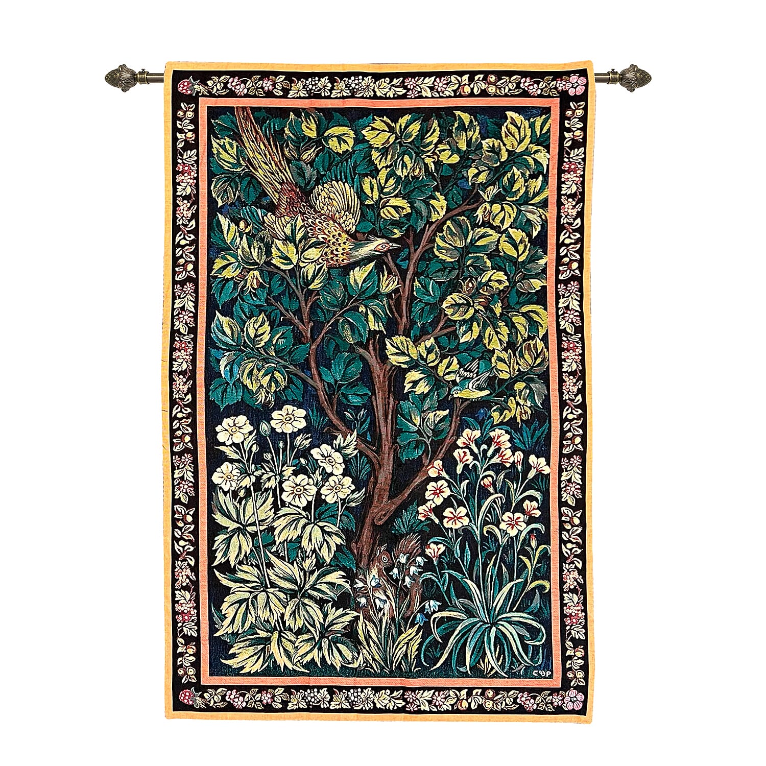 Signare Tapestry Wall Hanging-William Morris the Cock and Pheasant (Size 142x90 Cm) - Multi 7226131 0