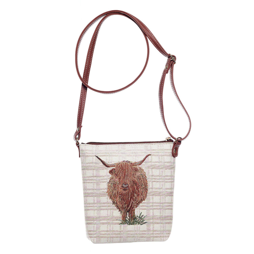 Signare Sling Bucket Bag - Highland Cow
