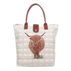 Signare Foldable Bag - Highland Cow