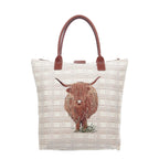 Signare Foldable Bag - Highland Cow