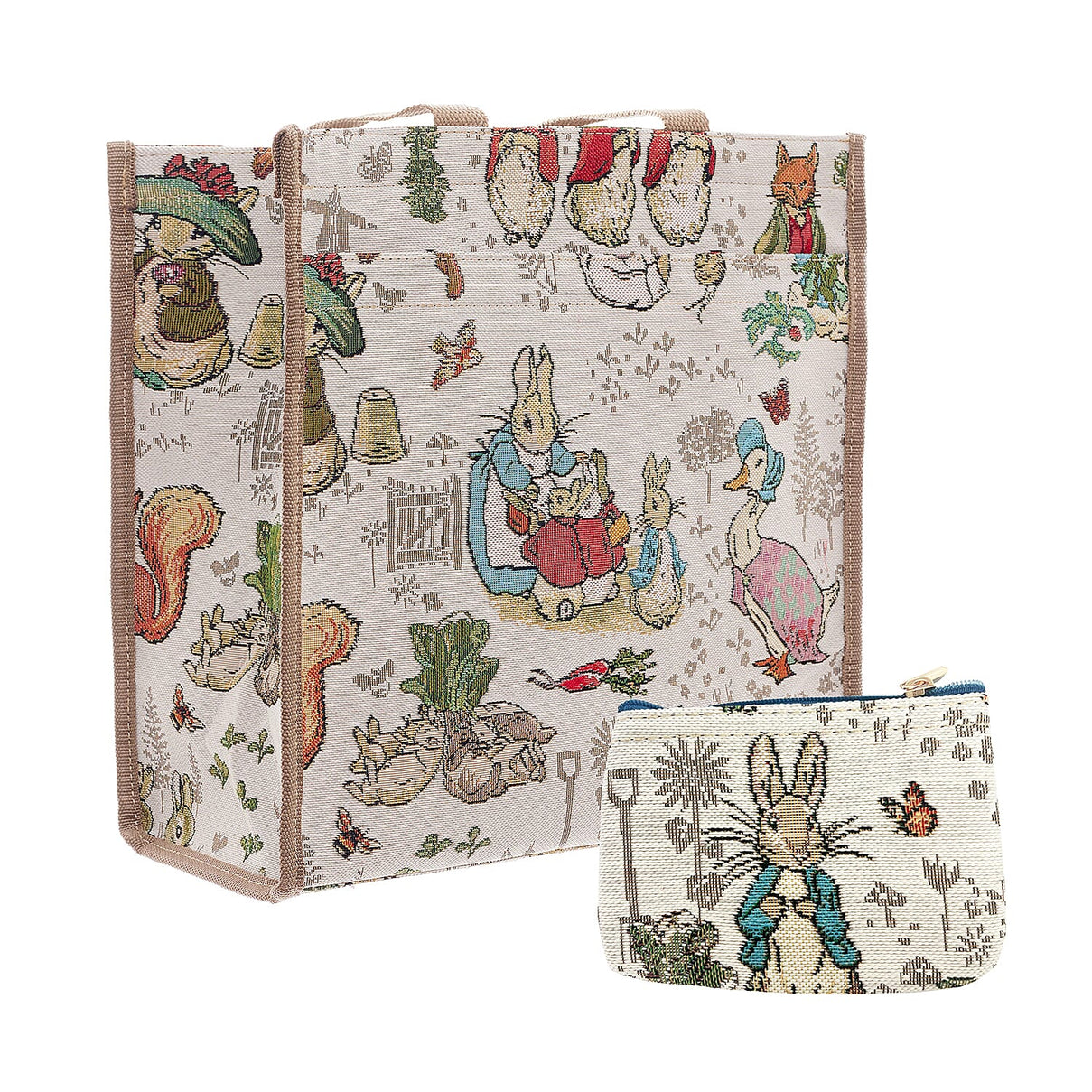 Signare Woven Shopper Bag with Matching Coin Purse - Peter Rabbit 8022979 0