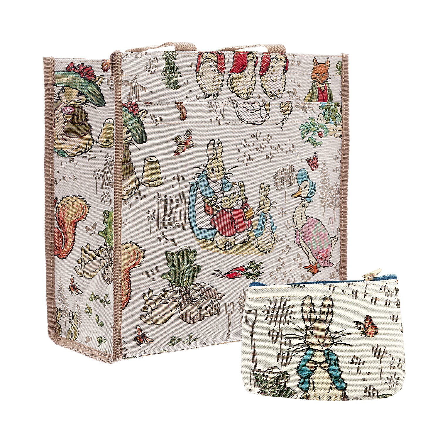 Signare Woven Shopper Bag with Matching Coin Purse - Peter Rabbit 8022979 0