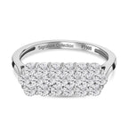900 Platinum IGI Certified (SI-G-H) Diamond Cluster Ring 1.05 Ct.