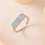 900 Platinum IGI Certified (SI-G-H) Diamond Cluster Ring 1.05 Ct.