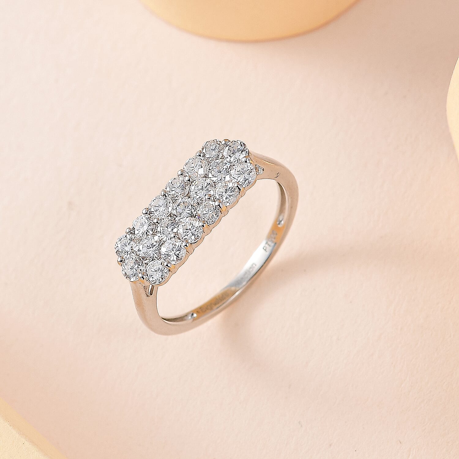 900 Platinum IGI Certified (SI/G-H) Diamond Ring 1.05 Ct. 7379164 3