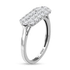 900 Platinum IGI Certified (SI-G-H) Diamond Cluster Ring 1.05 Ct.