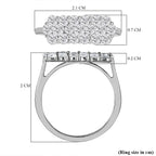 900 Platinum IGI Certified (SI-G-H) Diamond Cluster Ring 1.05 Ct.