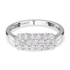 900 Platinum IGI Certified (SI-G-H) Diamond Cluster Ring 1.05 Ct.