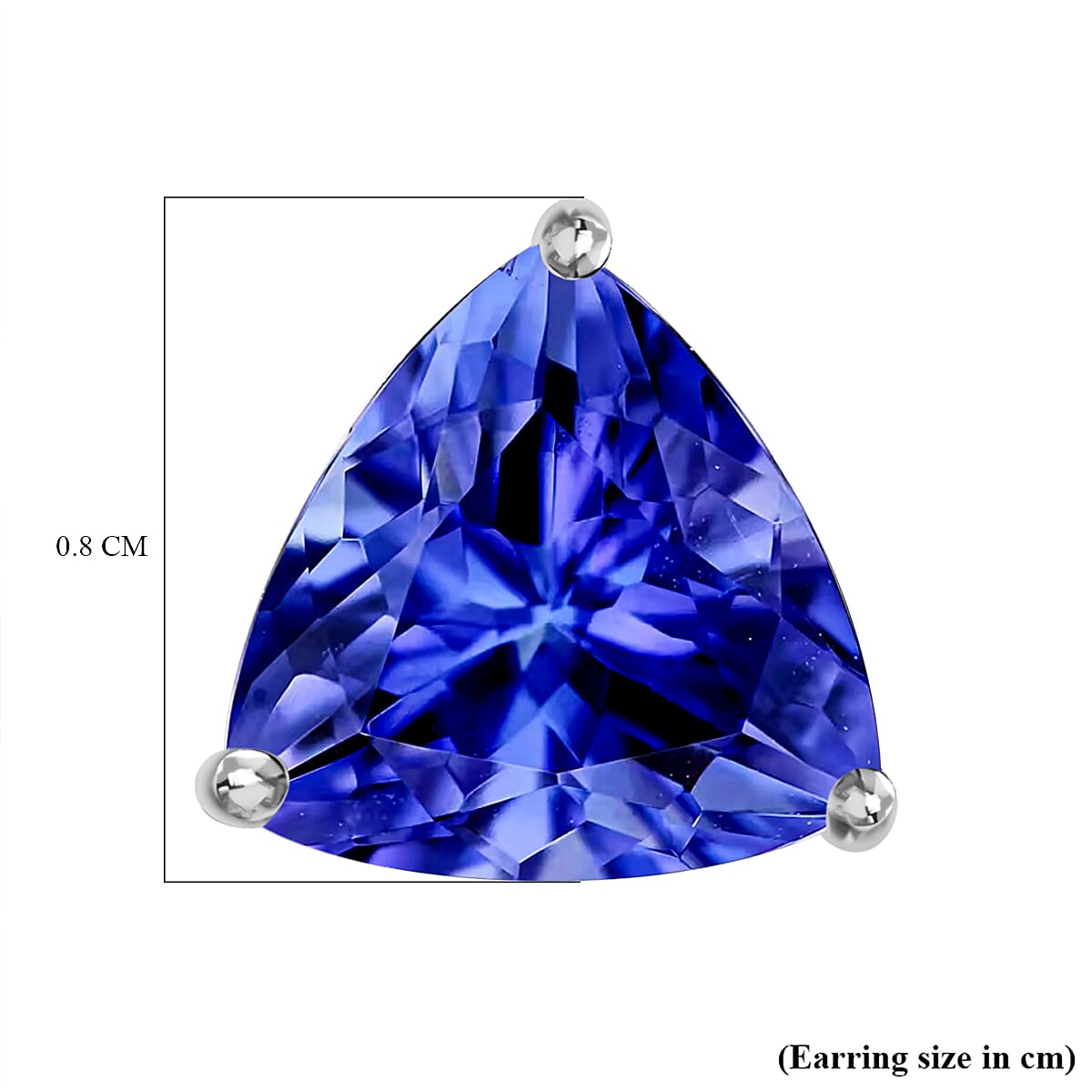 Signature Collection 950 Platinum AAA Tanzanite Stud Earrings 2.50 Ct. 7546057 4