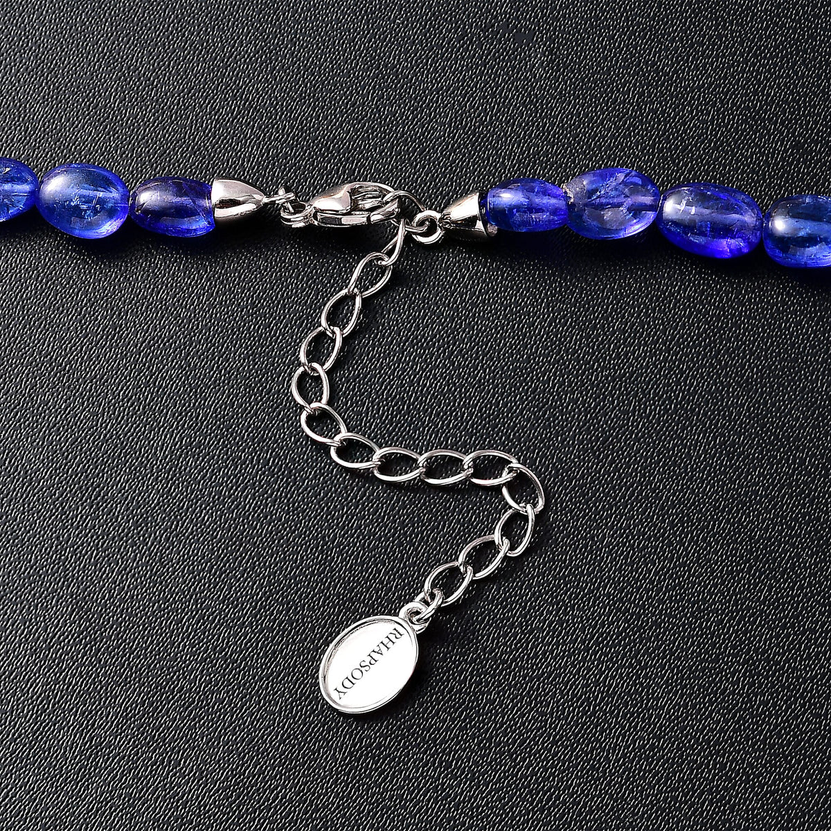 Appraised and Certified 950 Platinum AAAA Tanzanite Necklace (Size - 18) 141.36 Ct. 7669097 4