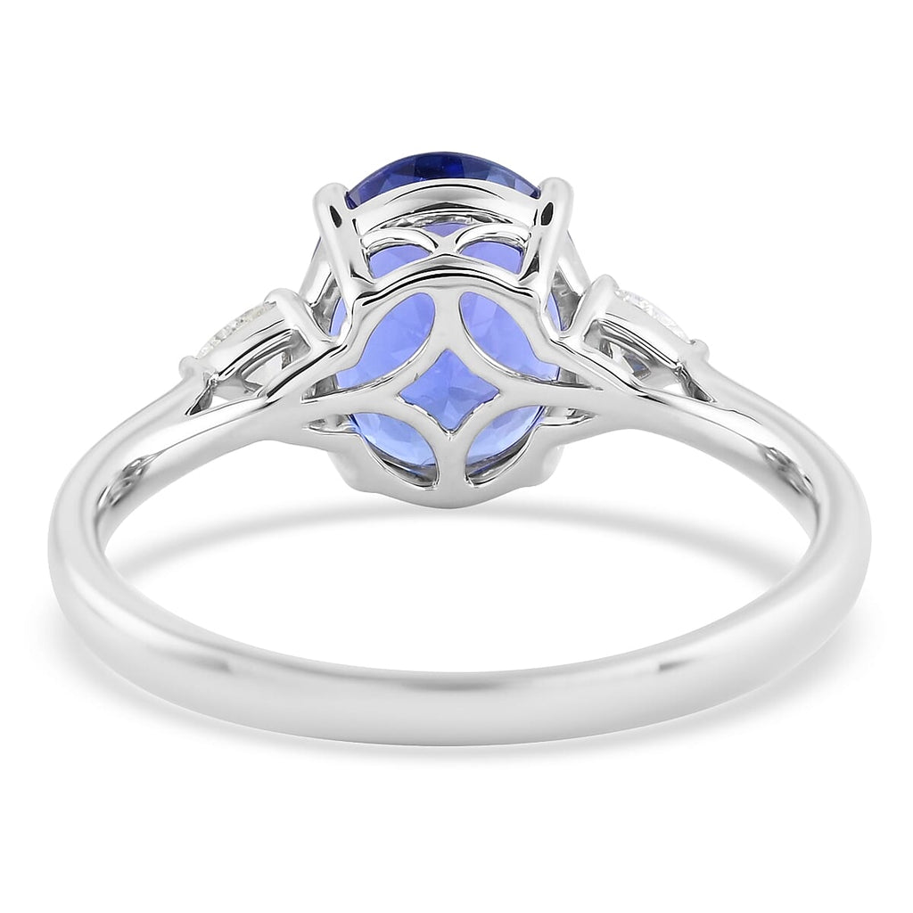Signature Collection 950 Platinum AAAA Tanzanite and Diamond (SI-G-H) Ring 3.30 Ct.