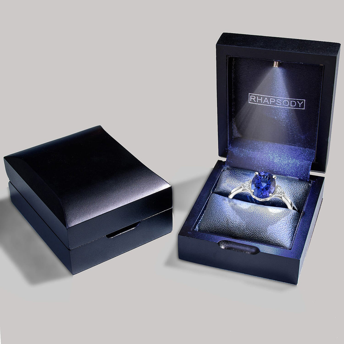 Signature Collection RHAPSODY 950 Platinum AAAA Tanzanite and Diamond (SI/G-H) Ring 3.30 Ct. 7230808 10