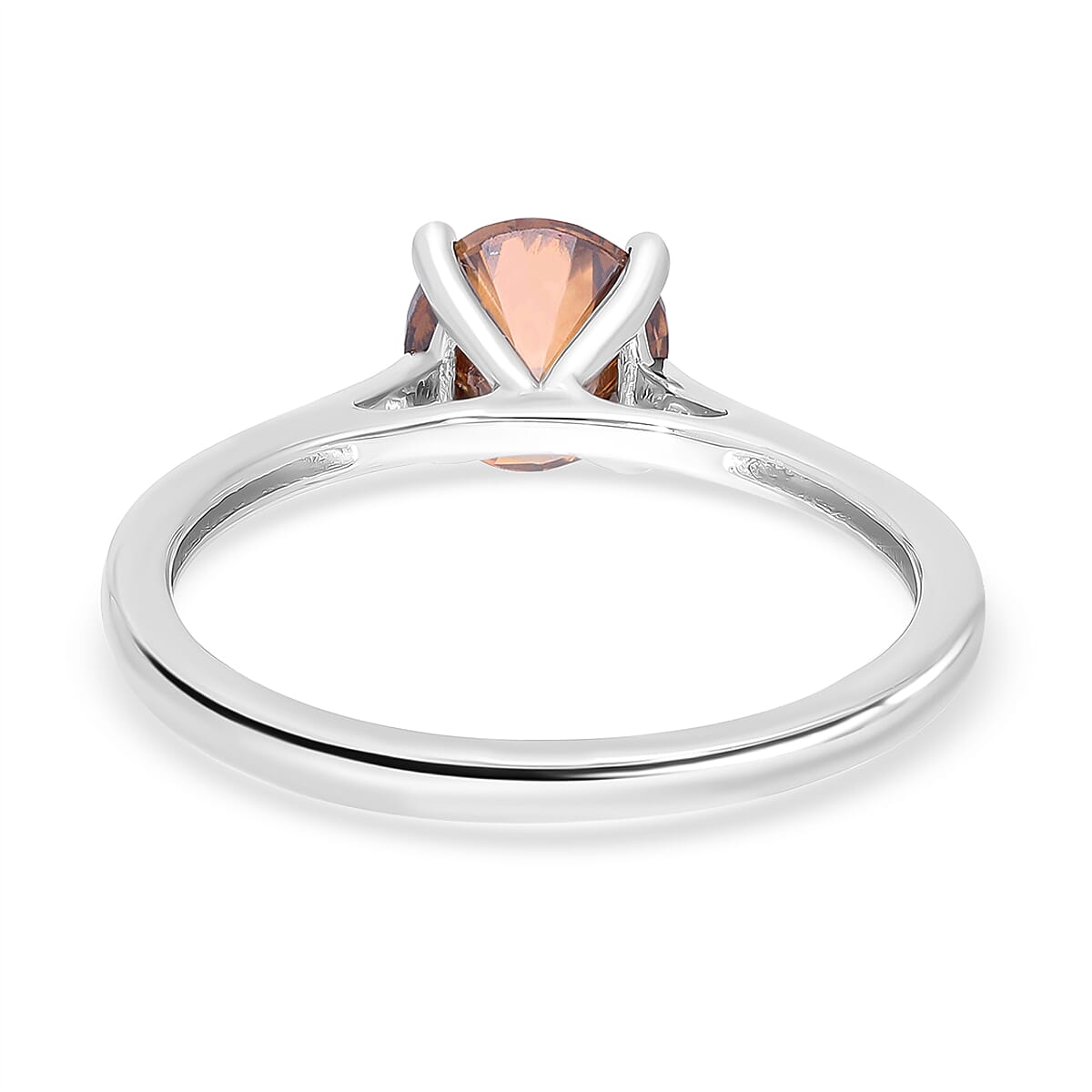 950 Platinum Champagne Diamond SGL Certified (I1-I2) Ring 1.50 Ct 7226497 5