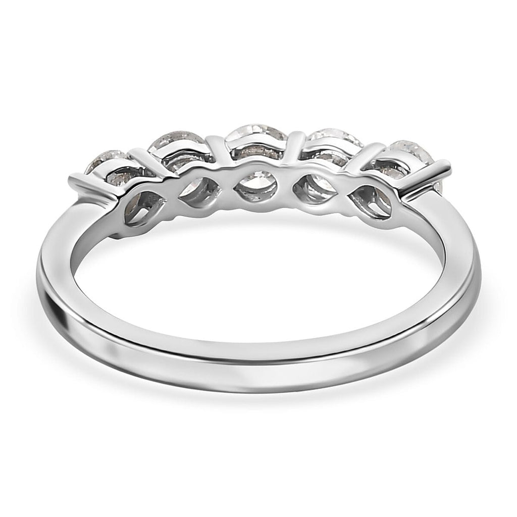 One Time Deal Only - SGL Certified & Appraised 950 Platinum Diamond 5 Stone Ring 1.00 Ct.