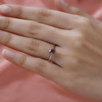 SIGNATURE COLLECTION 950 Platinum SGL Certified Natural Champagne Diamond (I1) Solitaire Ring 1.00 Ct.