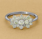 Signature Collection 950 Platinum SGL Certified Natural Yellow Diamond (SI) Boat Ring 1.00 Ct.