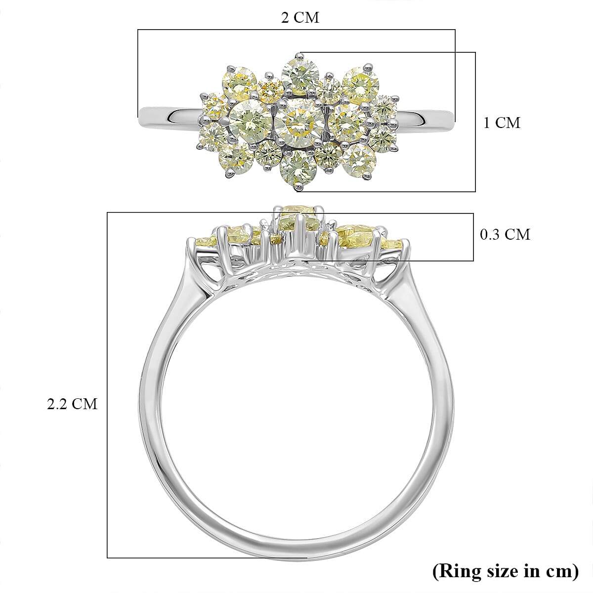 RHAPSODY 950 Platinum SGL Certified Natural Yellow Diamond (SI) Boat Engagement Ring 1.00 Ct. 7196135 12