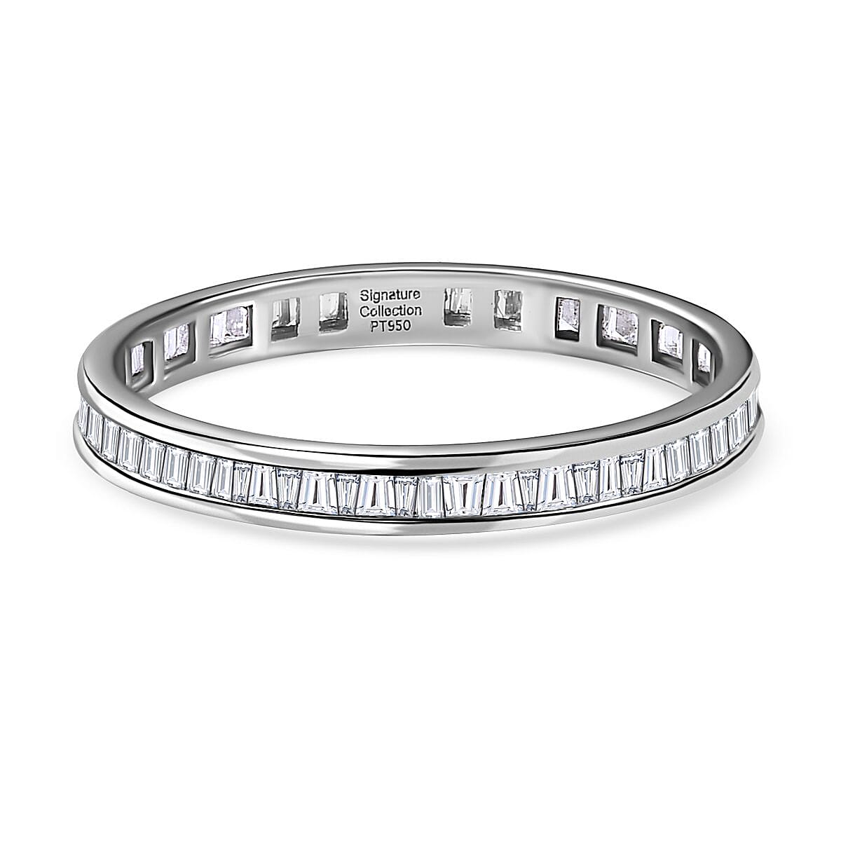 Signature Collection 950 Platinum SGL Certified Diamond (SI-G-H) Ring 0.50 Ct. 7516404 0