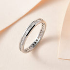 950 Platinum  I1  White Diamond  GH, I1 Band Ring 0.49 ct,  Platinum Wt. 2.7 Gms  0.490  Ct.