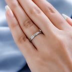 950 Platinum  I1  White Diamond  GH, I1 Band Ring 0.49 ct,  Platinum Wt. 2.7 Gms  0.490  Ct.