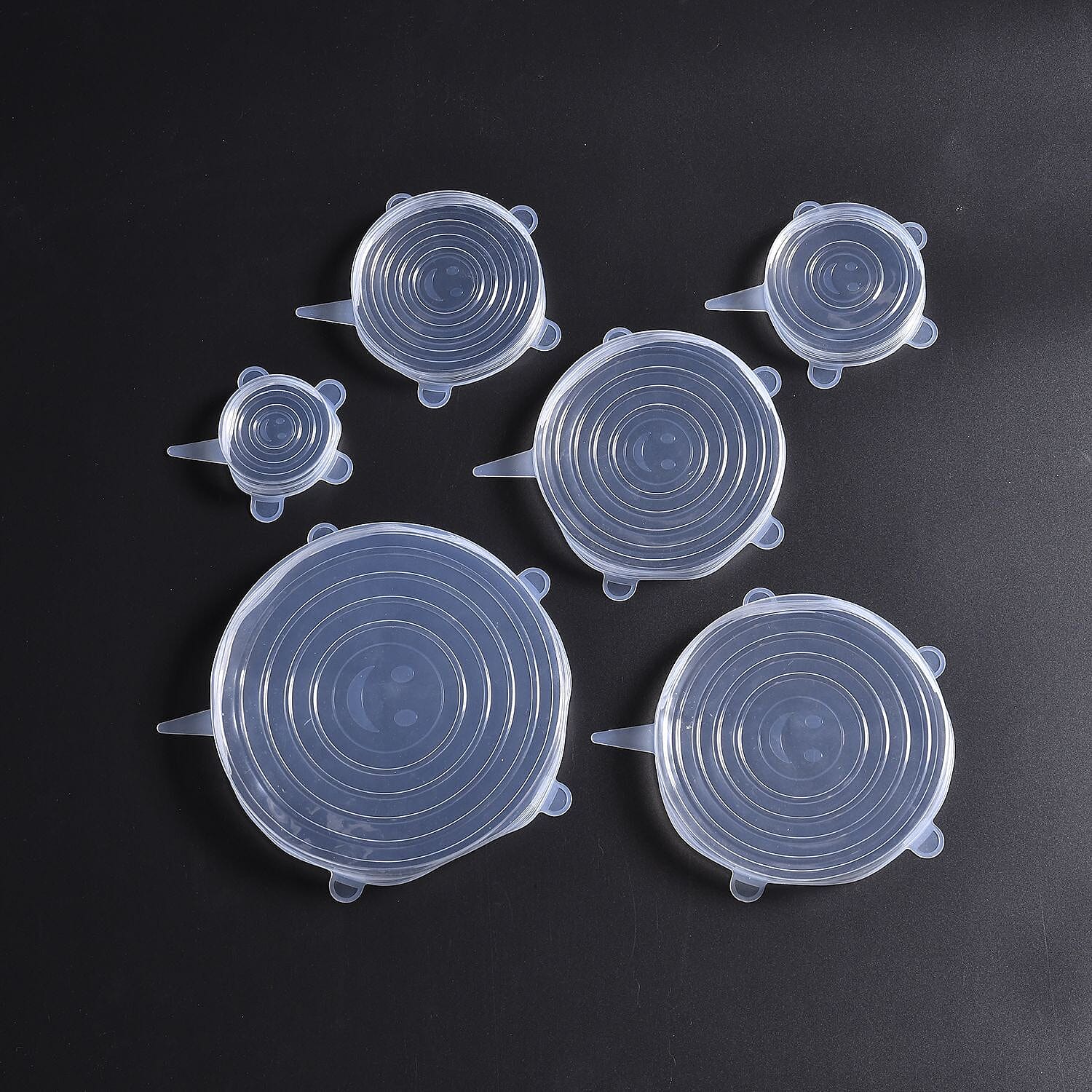 Set of 24 Air Tight Stretchable Silicone Lids - 12xRound, 12xRectangle 7545023 1