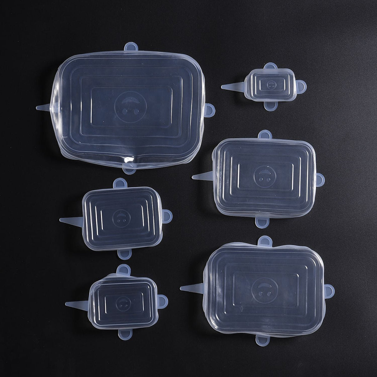 Set of 24 Air Tight Stretchable Silicone Lids - 12xRound, 12xRectangle 7545023 5
