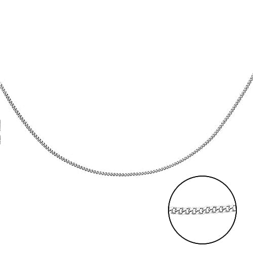 Sterling Silver Adjustable Curb Chain (Size 16 - 20)