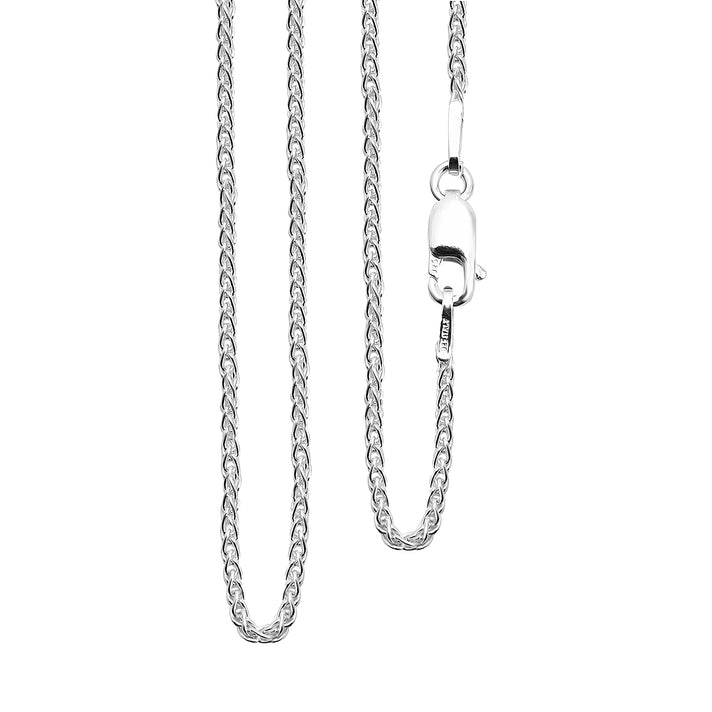 Silver 1.3 MM Spiga Chain with Lobster Clasp 22 Inch Polished, 3.3 Gms 8105416 1