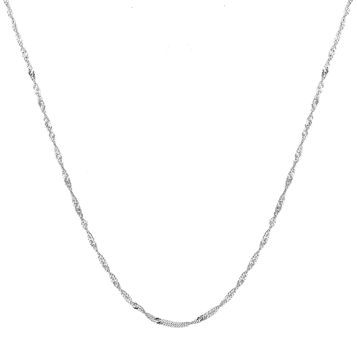 Silver 1.8 MM Curb Chain with Spring Ring Clasp 18 Inch Diamond Cut, 2.1 Gms 8105636 1