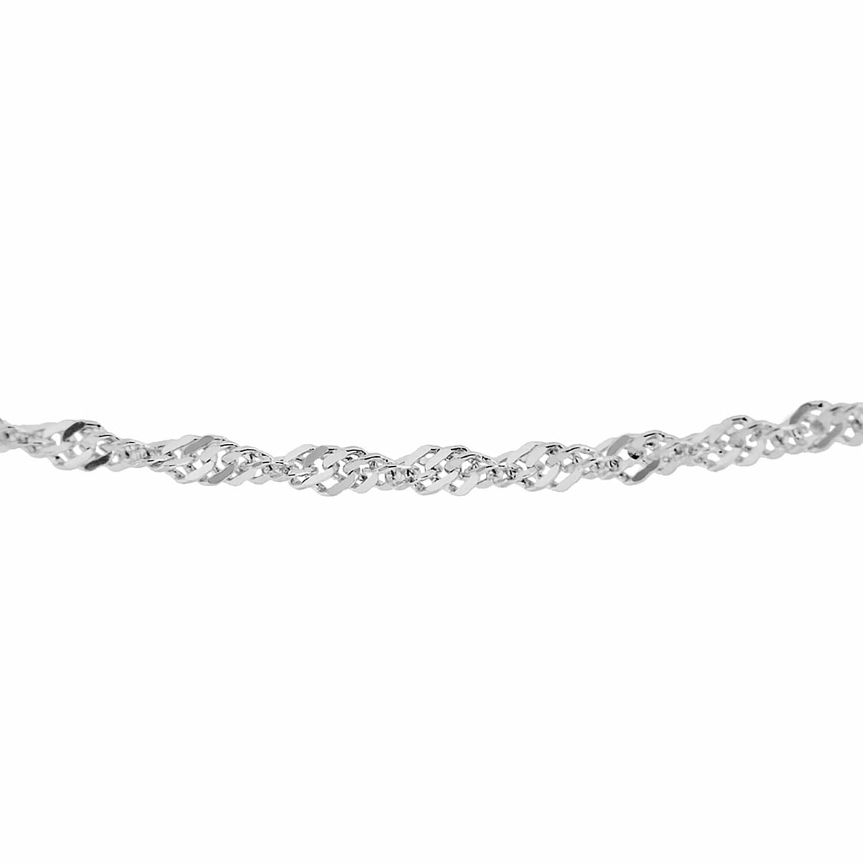 Silver 1.8 MM Curb Chain with Spring Ring Clasp 18 Inch Diamond Cut, 2.1 Gms 8105636 2