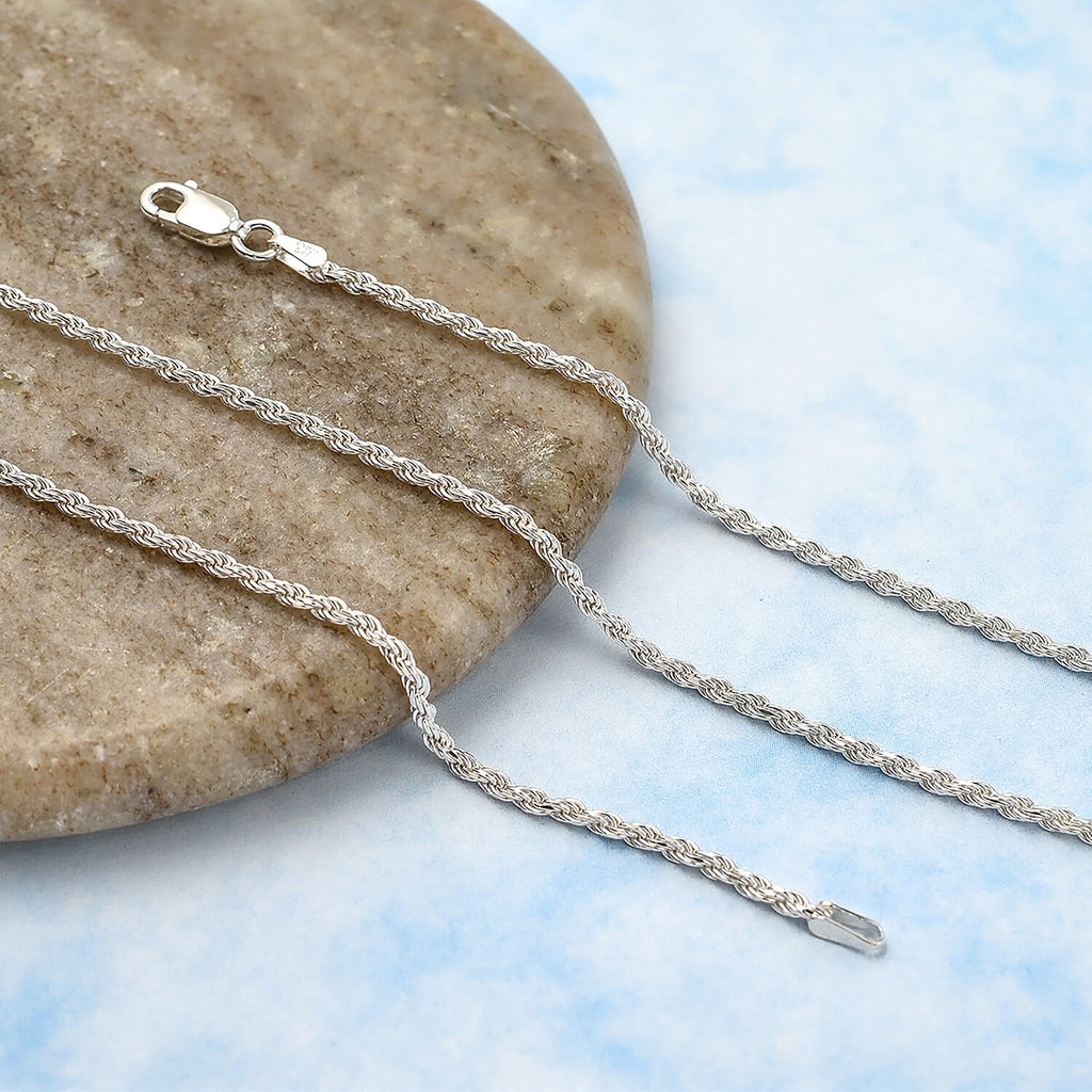 Sterling Silver Chain (Size - 16), Silver Wt.5.2 Gms