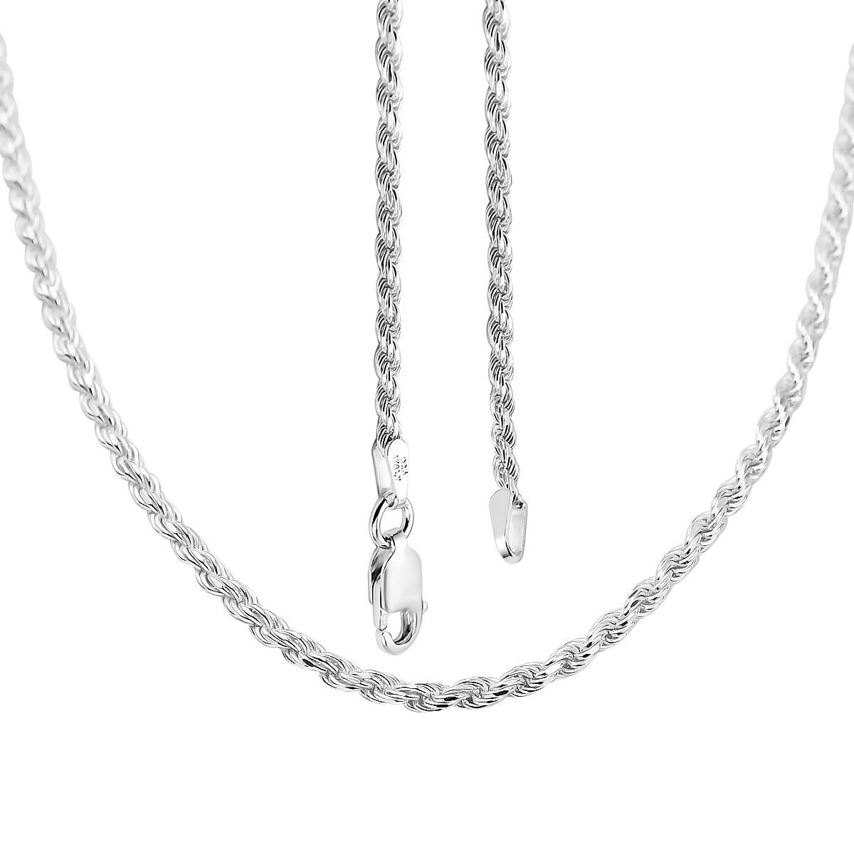 Silver 1.8 MM Rope Chain with Lobster Clasp 20 Inch Polished, 6.5 Gms 8105633 4