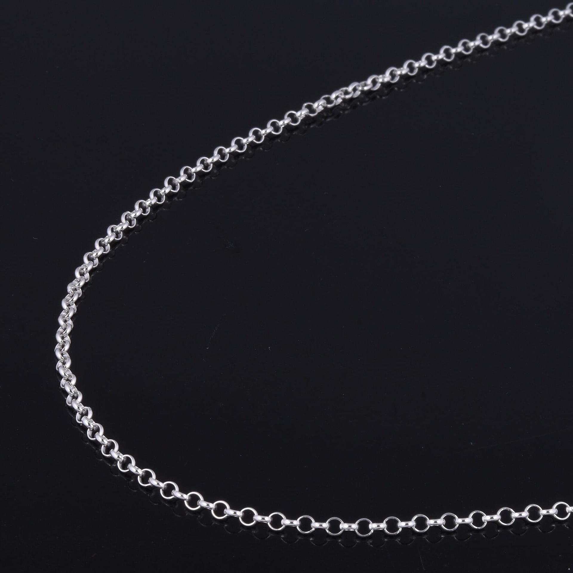 Silver 1.9 MM Belcher Chain with Spring Ring Clasp 24 Inch Polished, 3.5 Gms 8105351 1