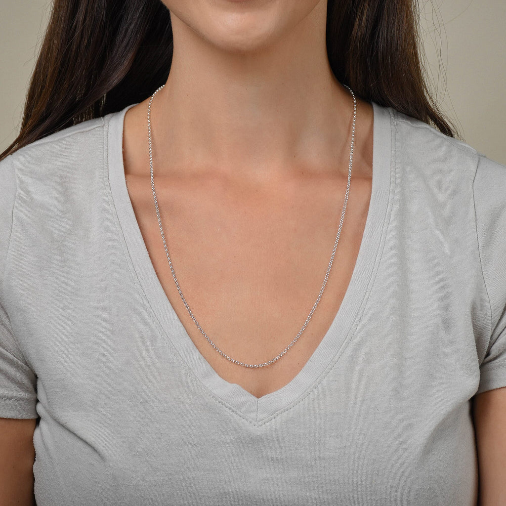 Sterling Silver Chain (Size - 24)