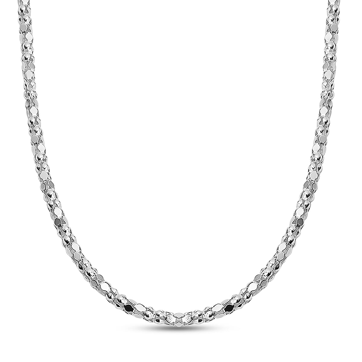 Silver 1.9 MM Popcorn Chain with Lobster Clasp 20 Inch Polished, 3.7 Gms 8105529 2