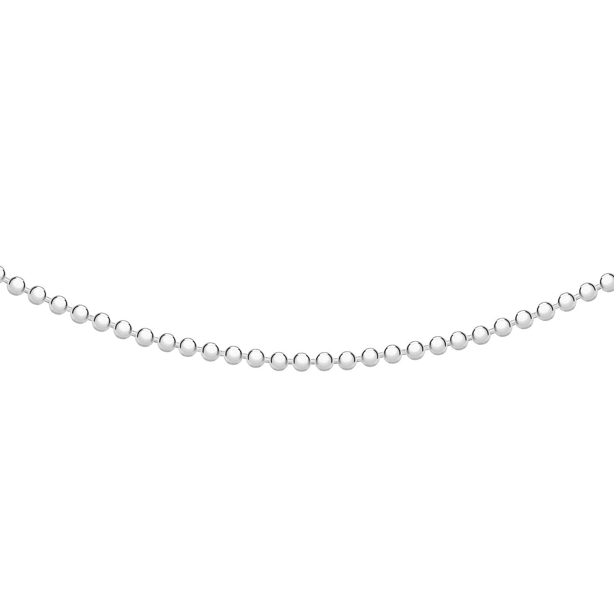 Silver 1 MM Ball Chain with Spring Ring Clasp 18 Inch Polished, 1.7 Gms 8105595 0