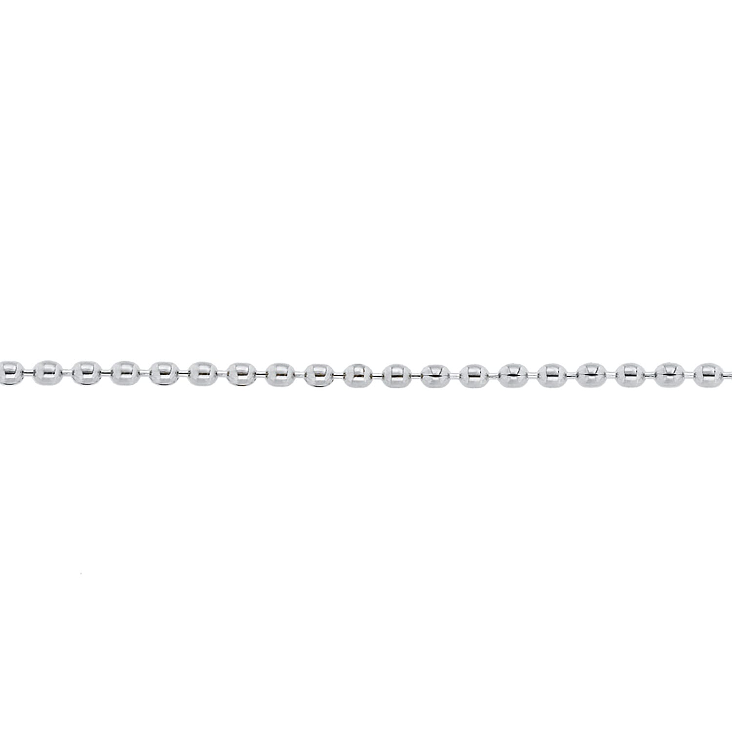 Silver 1 MM Ball Chain with Spring Ring Clasp 18 Inch Polished, 1.7 Gms 8105595 1