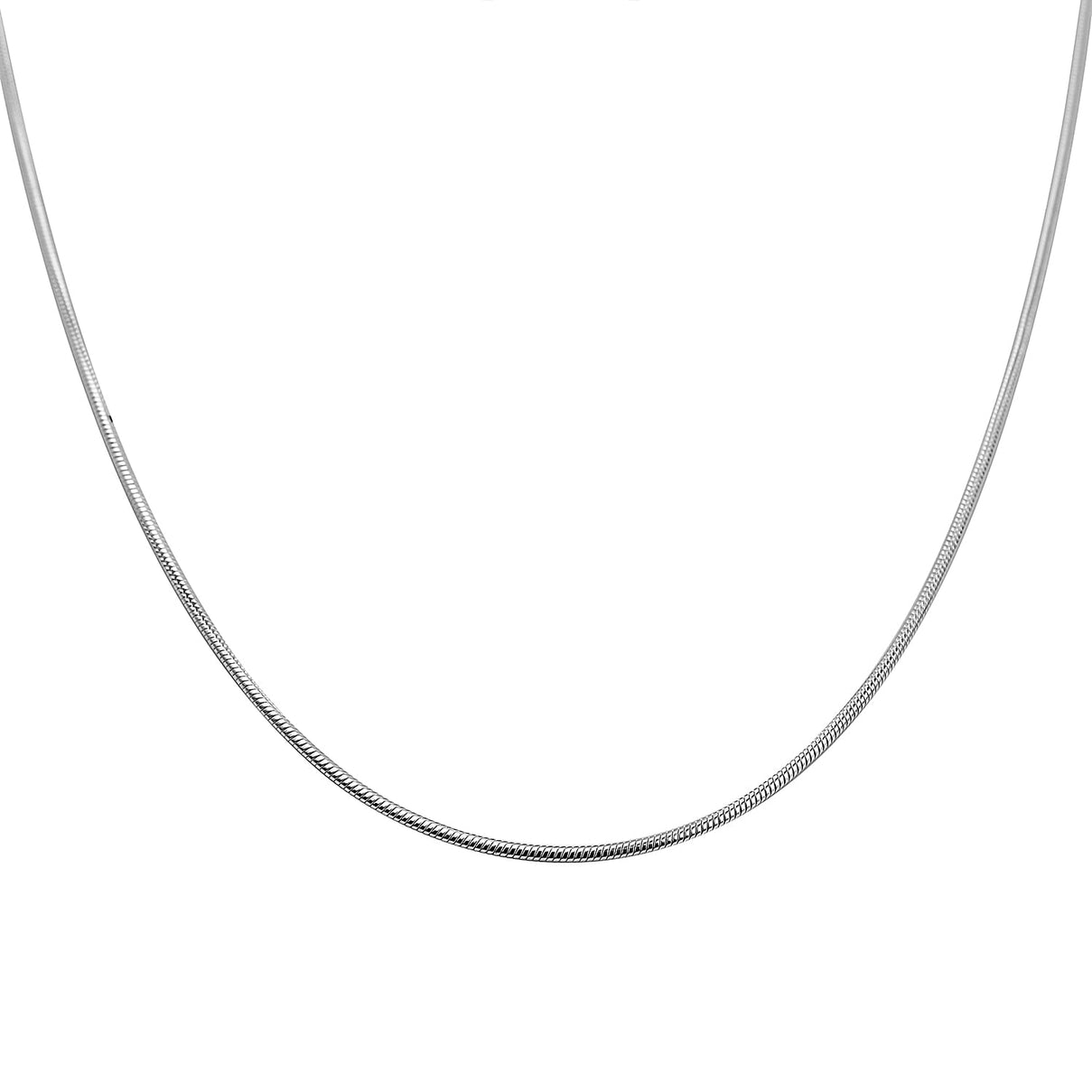 Silver 1 MM Snake Chain with Spring Ring Clasp 24 Inch Polished, 3.9 Gms 8104752 3