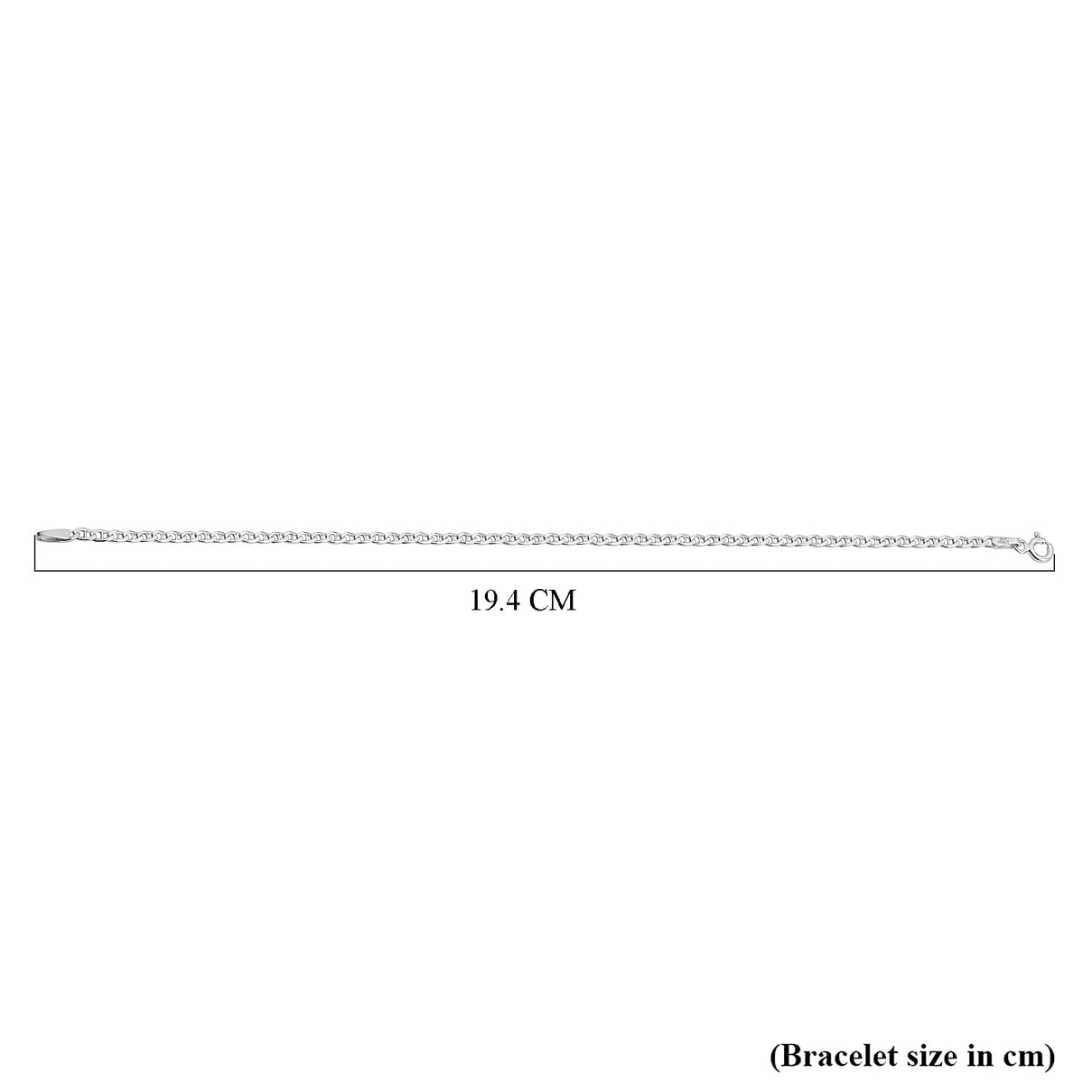 Silver 2.3 MM Bracelet with Spring Ring Clasp 7 Inch Polished, 2 Gms 8104743 3