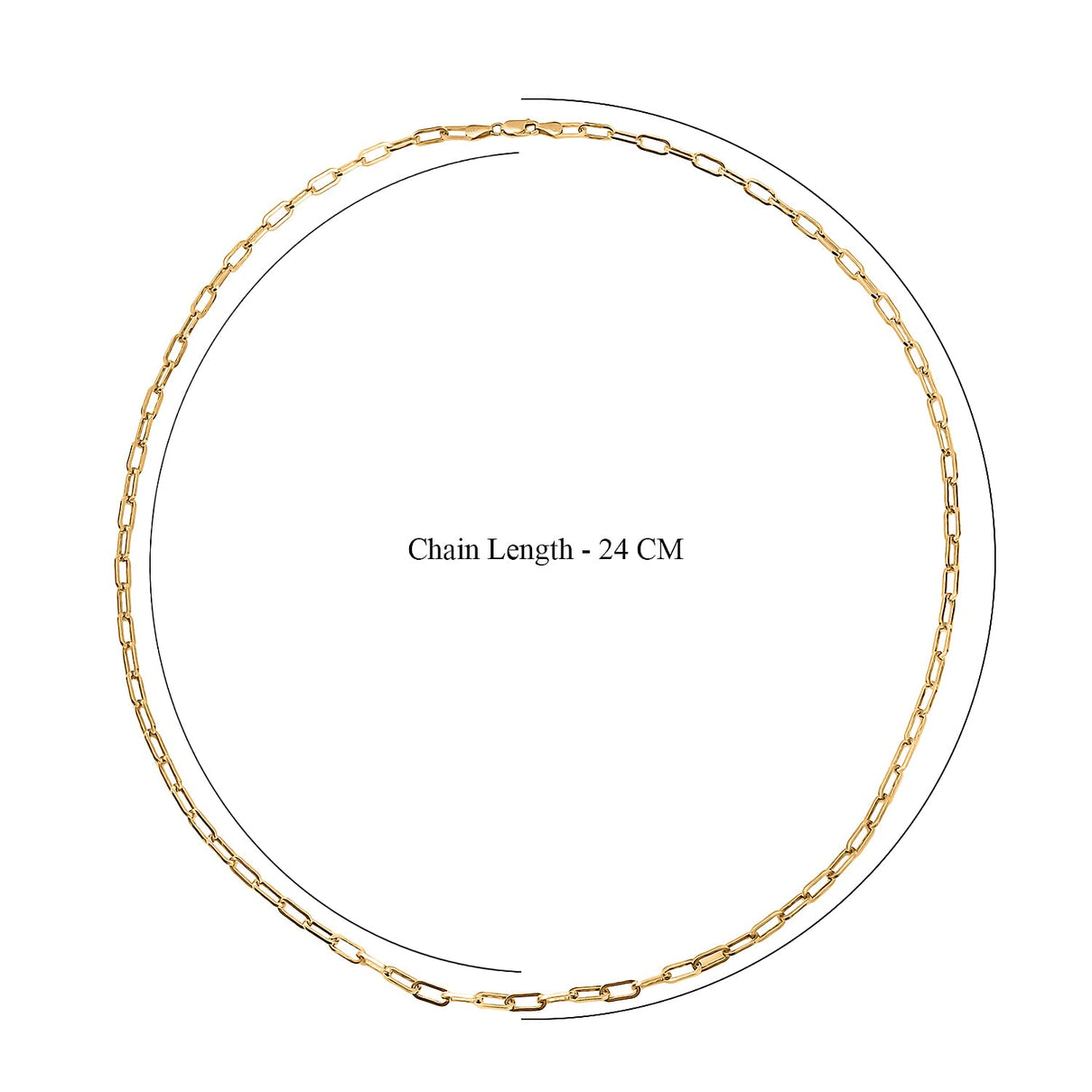 Silver 2.7 MM Paperclip Chain with Lobster Clasp 22 Inch Gold Plated, 7 Gms 8105456 4