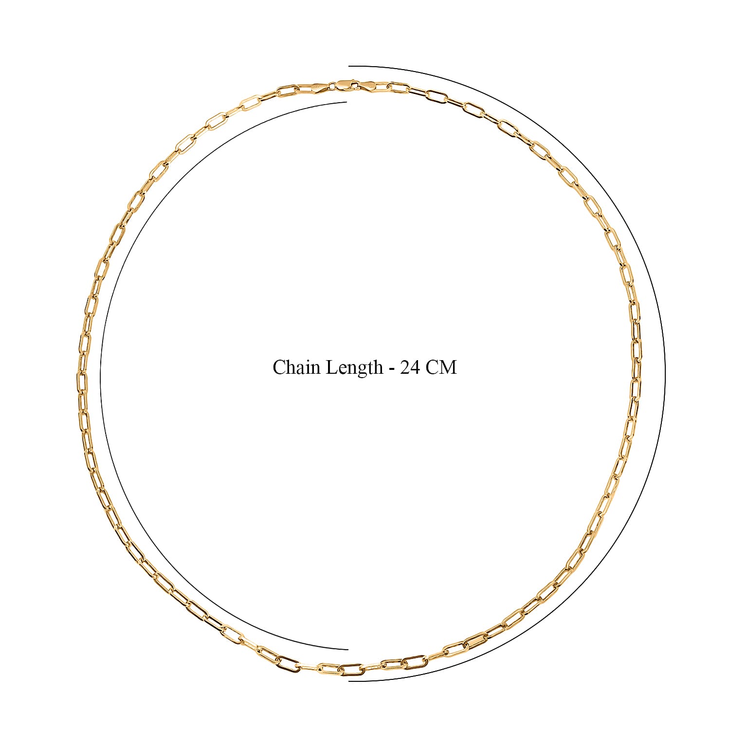Silver 2.7 MM Paperclip Chain with Lobster Clasp 22 Inch Gold Plated, 7 Gms 8105456 4