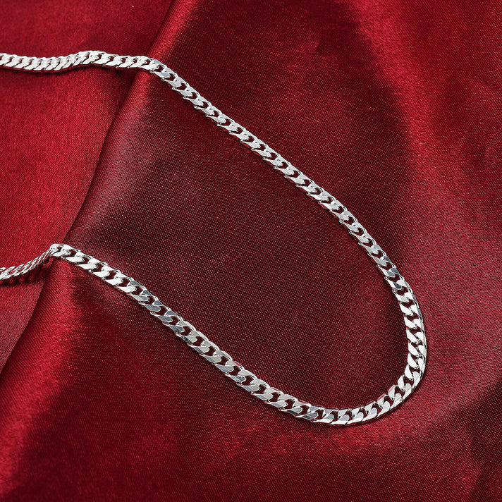 Silver 4.7 MM Curb Chain with Lobster Clasp 20 Inch Polished, 25 Gms 8105656 2