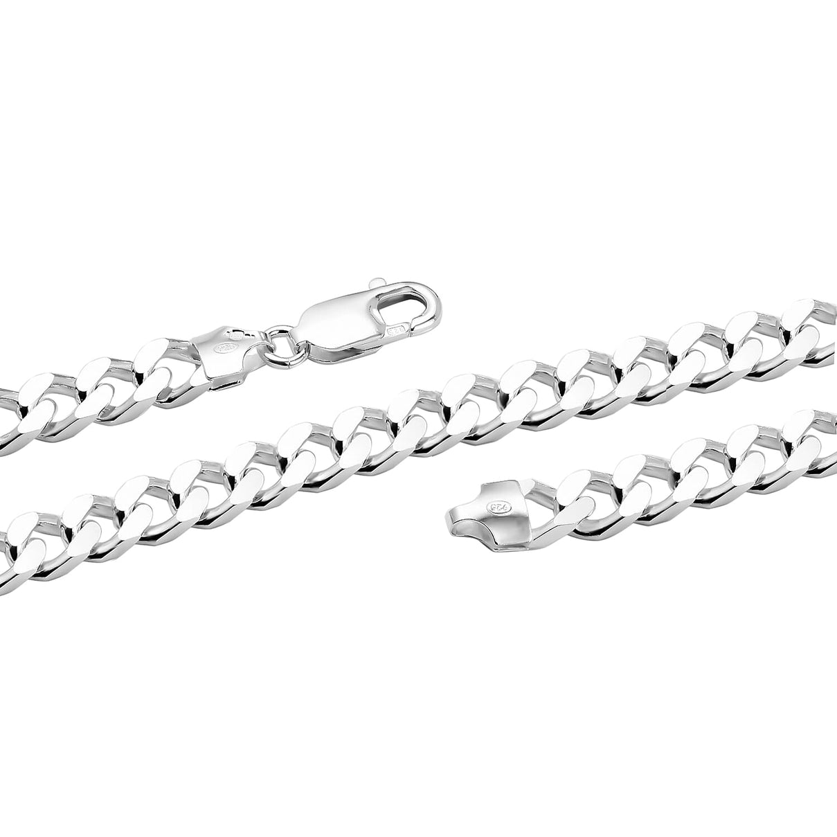 Silver 6.3 MM Curb Chain with Lobster Clasp 20 Inch Polished, 47 Gms 8105640 2