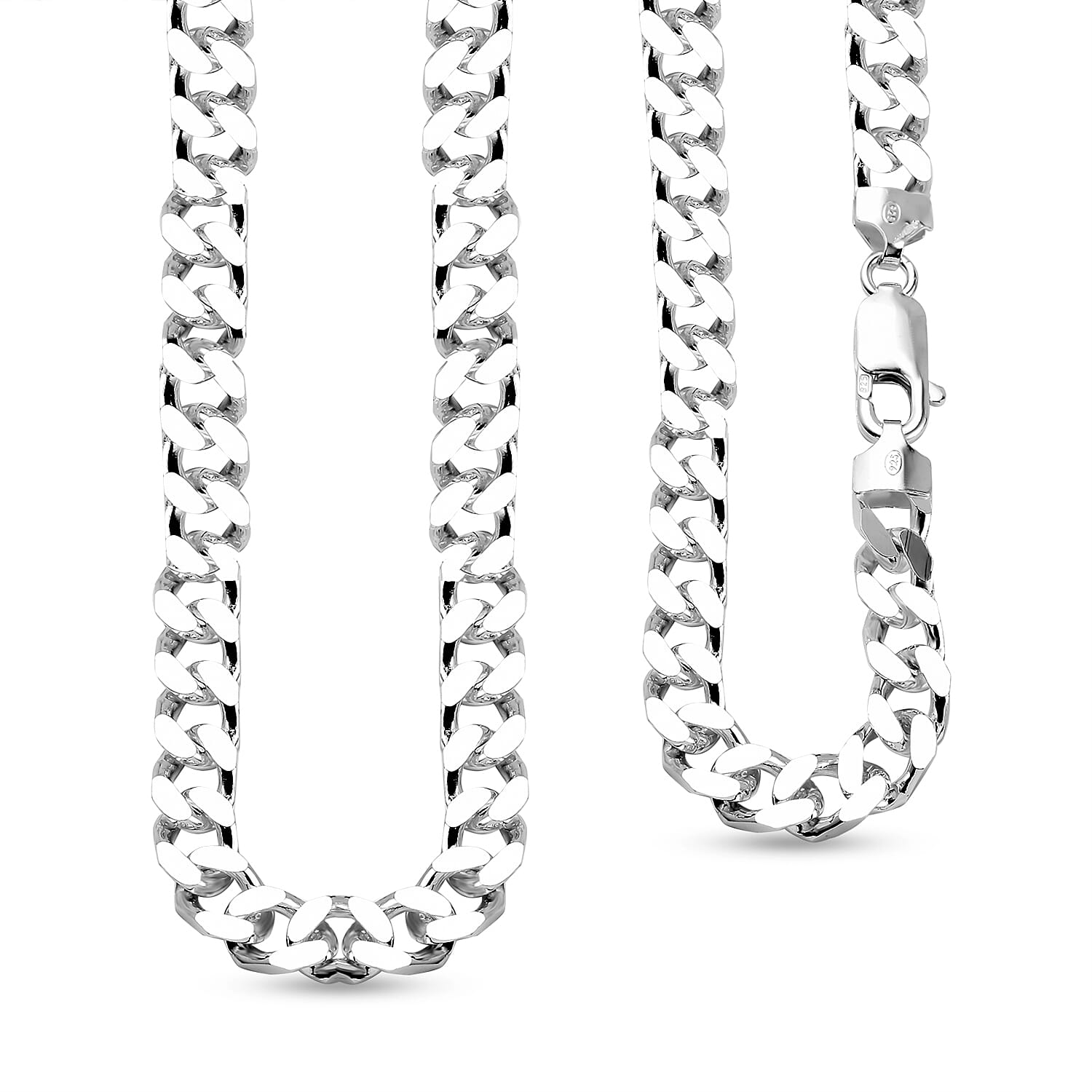 Silver 6.3 MM Curb Chain with Lobster Clasp 20 Inch Polished, 47 Gms 8105640 3