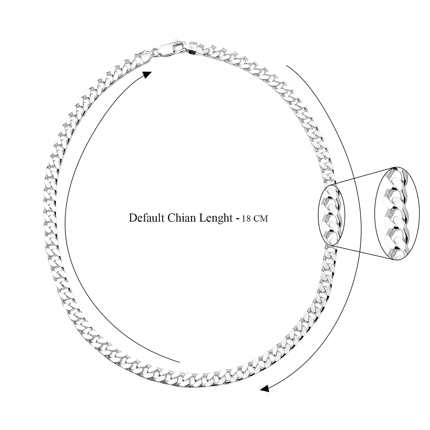 Silver 6.3 MM Curb Chain with Lobster Clasp 20 Inch Polished, 47 Gms 8105640 5