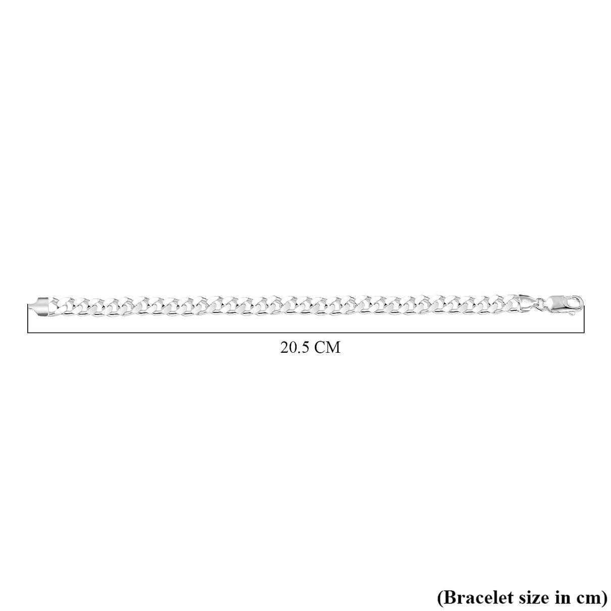 Silver 6.5 MM Curb Bracelet with Lobster Clasp 8 Inch Polished, 17.4 Gms 8104736 3