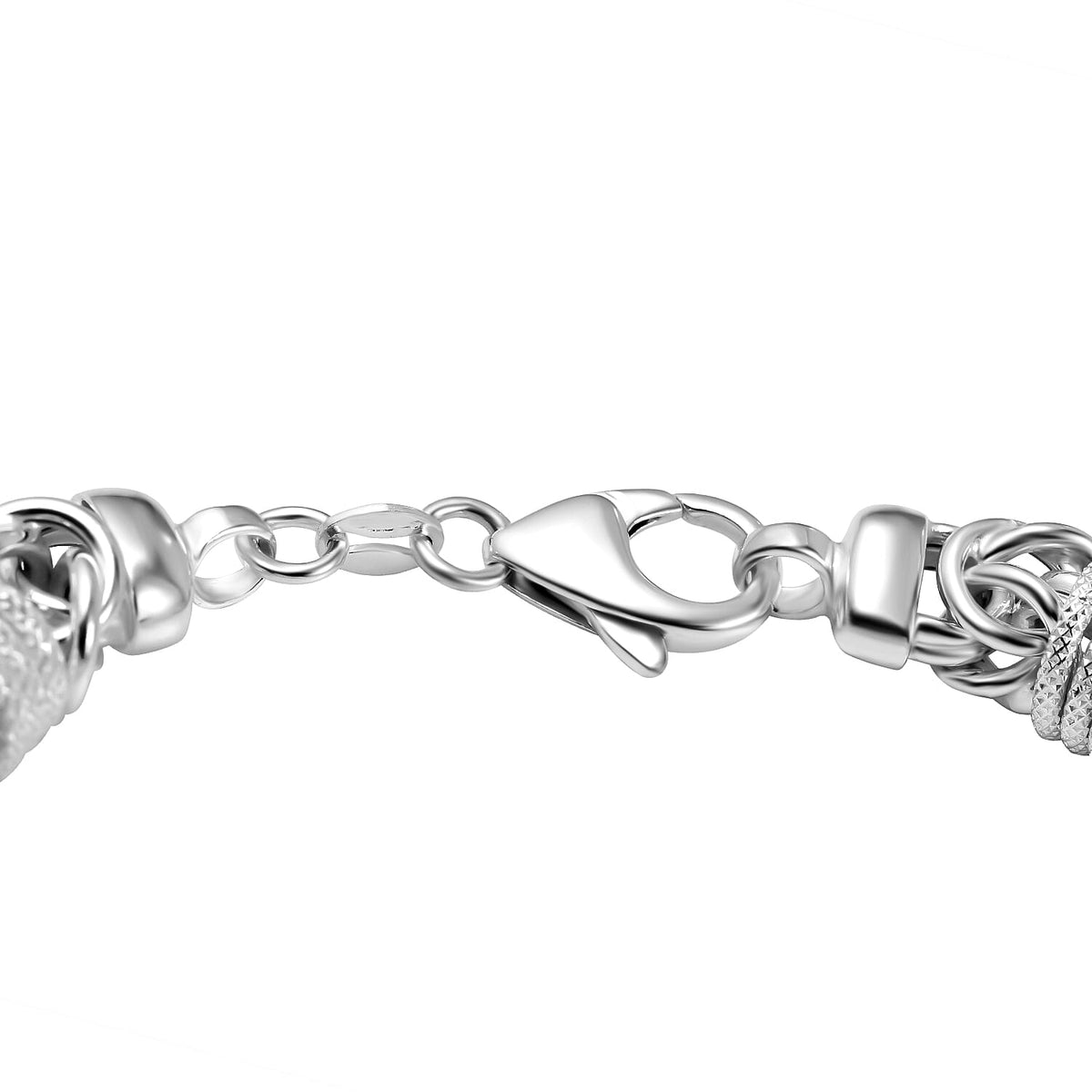 Silver 9.7 MM Fancy Bracelet with Lobster Clasp 8.5 Inch Diamond Cut, 24.5 Gms 8104749 3