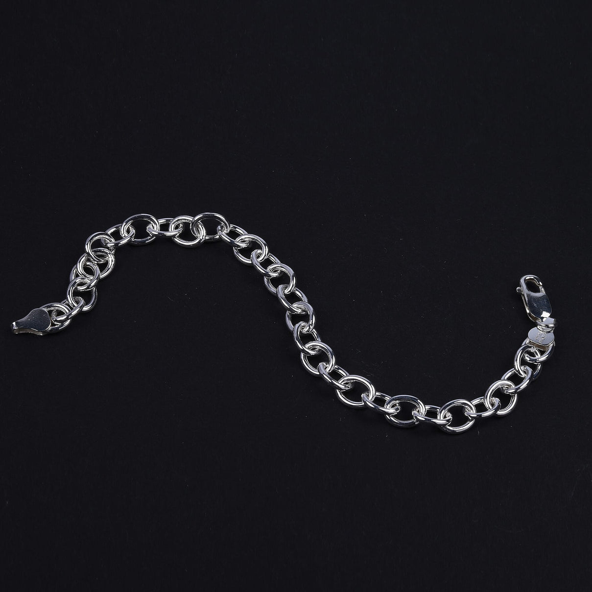 Silver 9 MM Bracelet with Lobster Clasp 8 Inch Polished, 6.1 Gms 8104741 2
